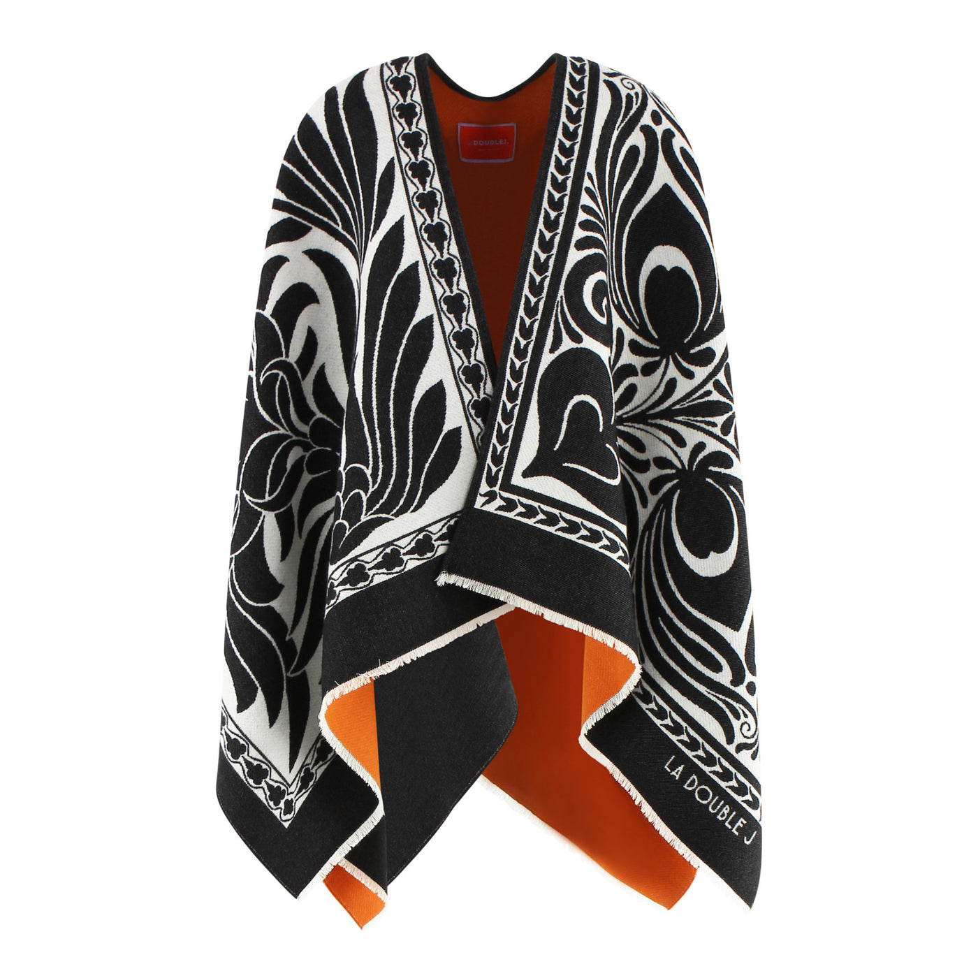 Poncho reversible aus Wolle