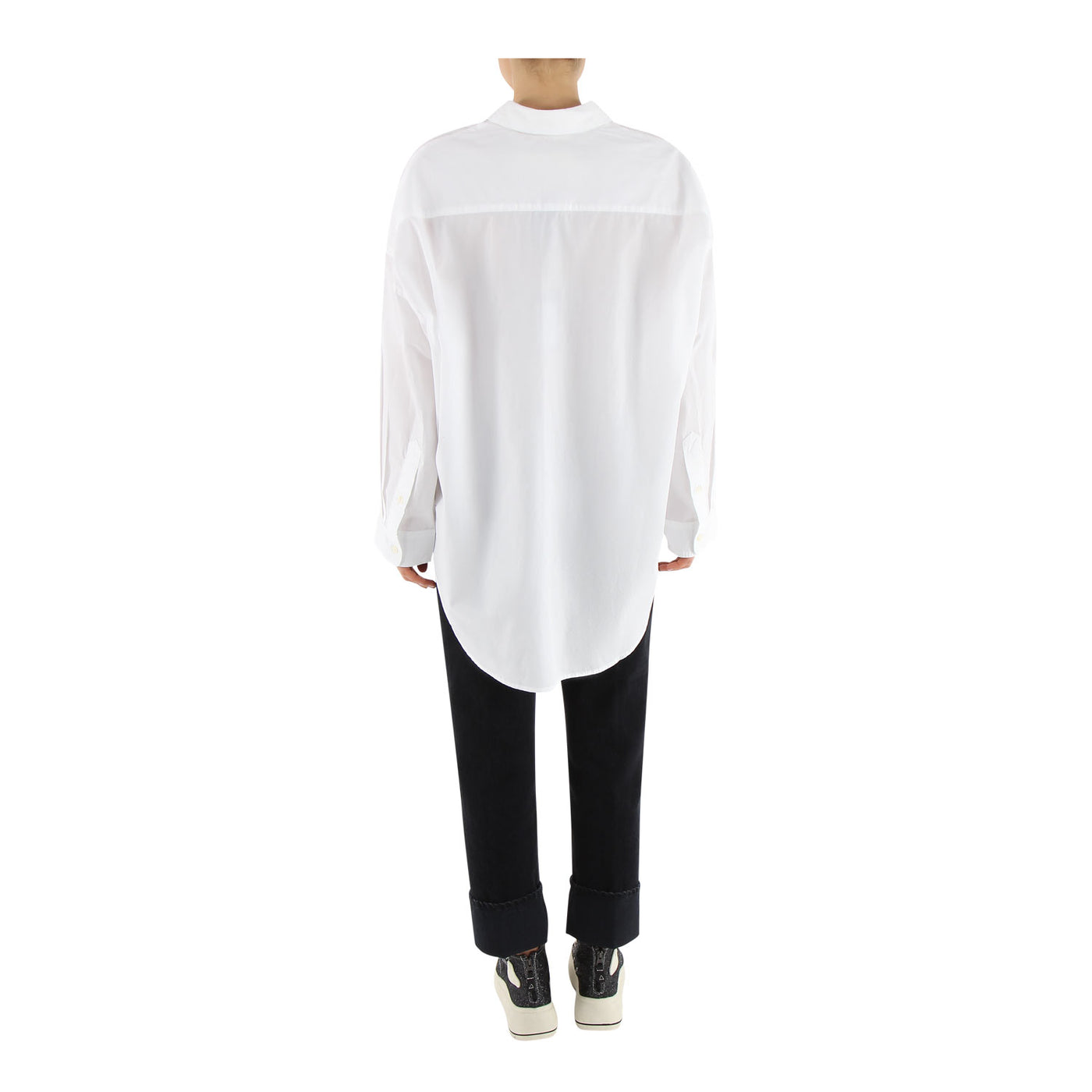 Bluse Dropneck Oxford aus Baumwolle