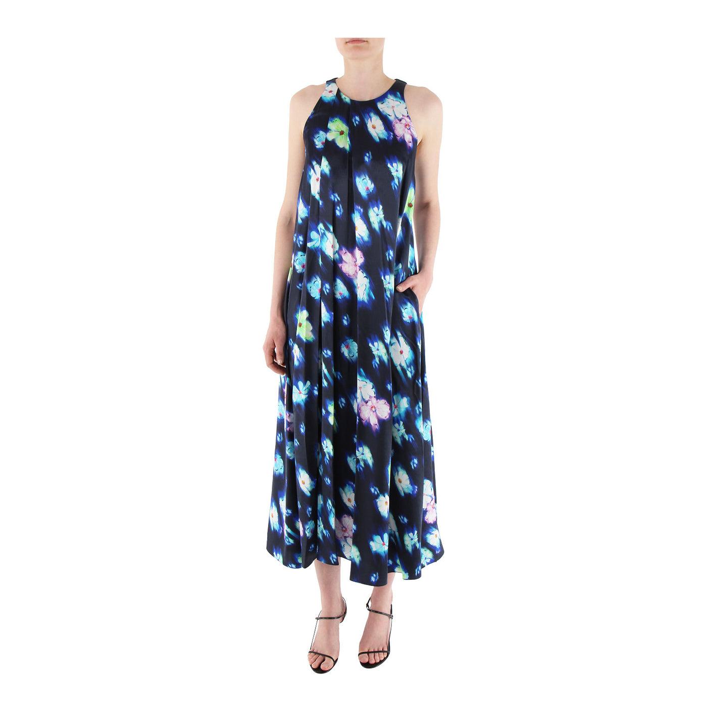 Kleid Neon Blooming aus Seidenmix