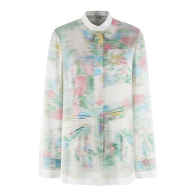 Bluse Blurred Print aus Seidenmix