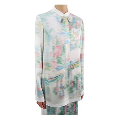 Bluse Blurred Print aus Seidenmix