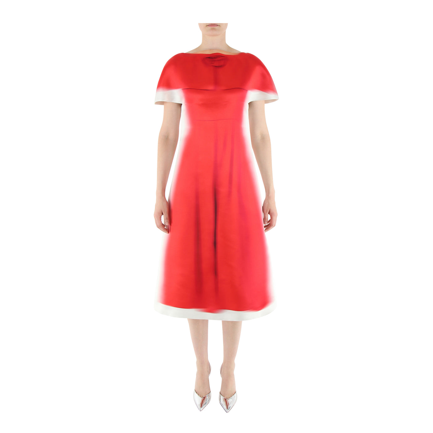 Kleid Blurred Print aus Seide