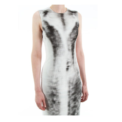 Kleid Blurred Print aus Samt