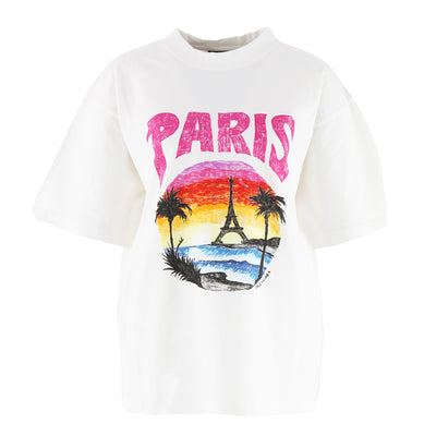 T-Shirt "Paris" Tropical Vintage Medium  aus Baumwolle