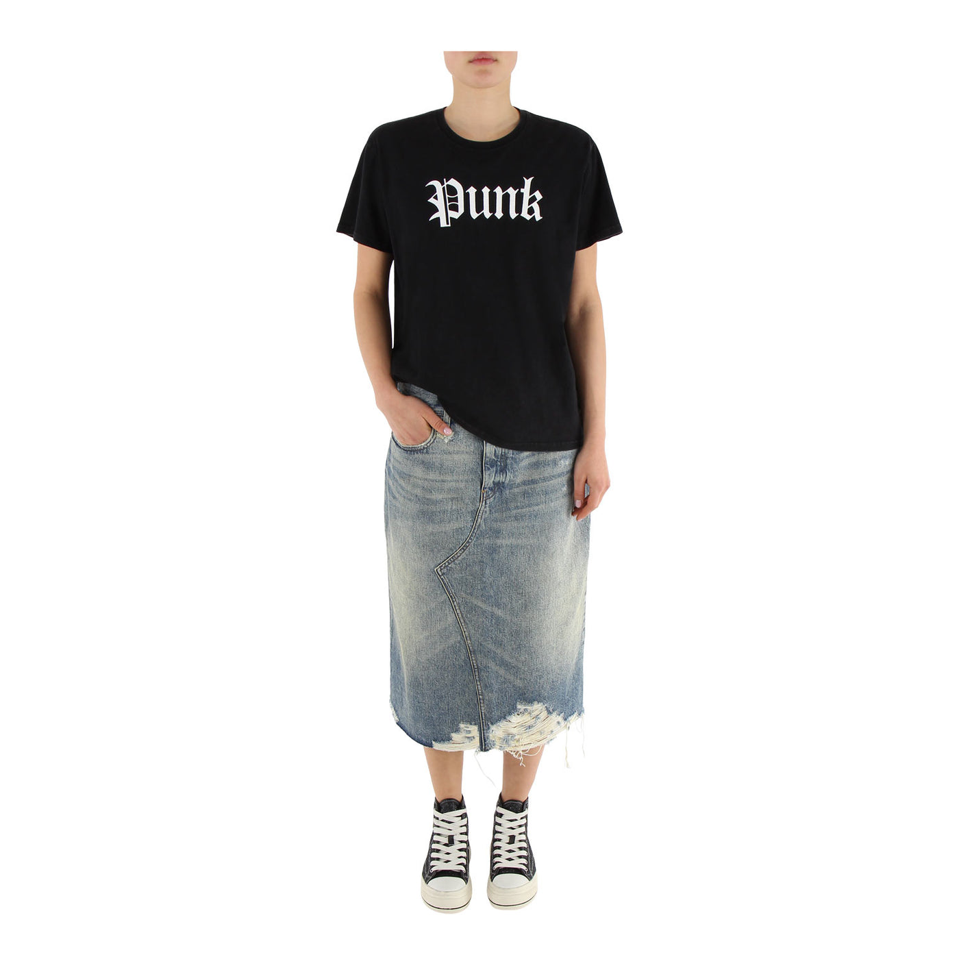 T-Shirt Punk Boy T aus Baumwolle