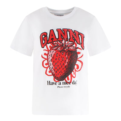 T-Shirt "Ganni Strawberry" aus Jersey