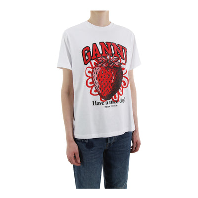 T-Shirt "Ganni Strawberry" aus Jersey