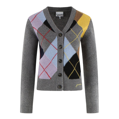 Cardigan Harlequin aus Wollmix