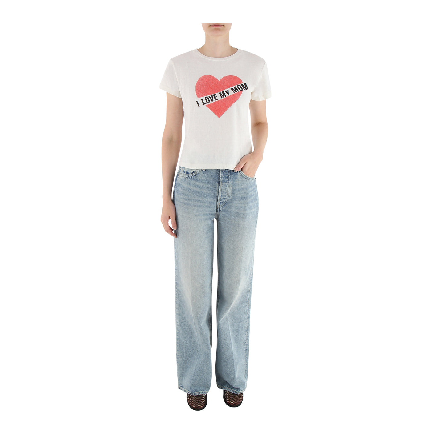 T-Shirt Classic "I love my mom" aus Baumwolle