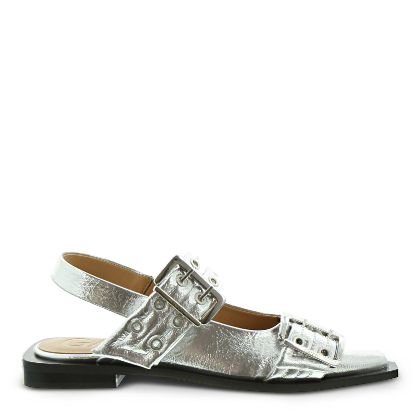 Ballerinas Buckle Metallic