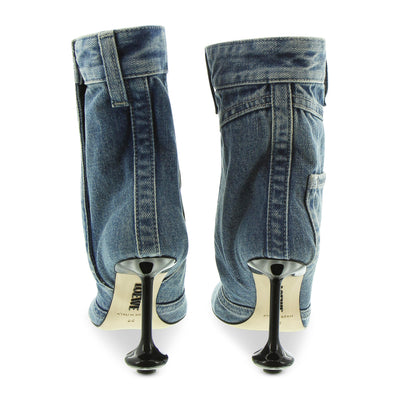 Ankle Boots Toy Panta 90 aus Denim