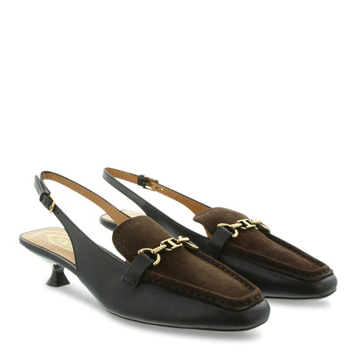 Slingback Loafer aus Leder