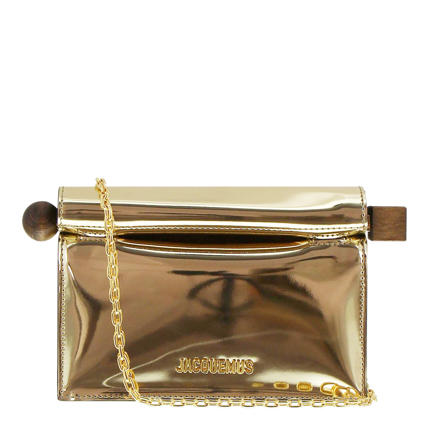 Clutch Petite Pochette Rond aus Metallic