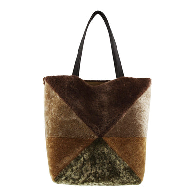 Tote Puzzle Fold Large aus Shearling