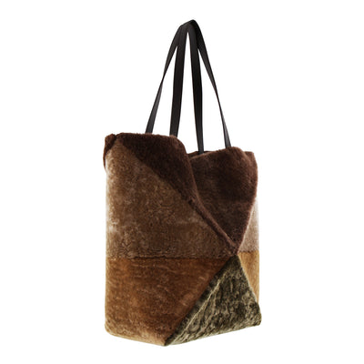 Tote Puzzle Fold Large aus Shearling