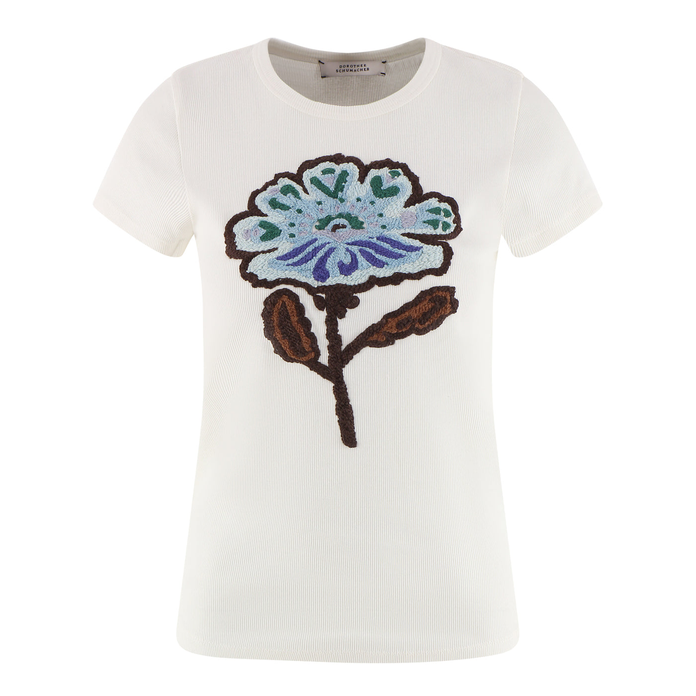 T-Shirt Powerful Flower aus Baumwollmix