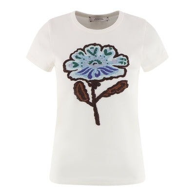 T-Shirt Powerful Flower aus Baumwollmix