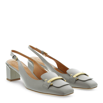 Slingback Pumps aus Leder