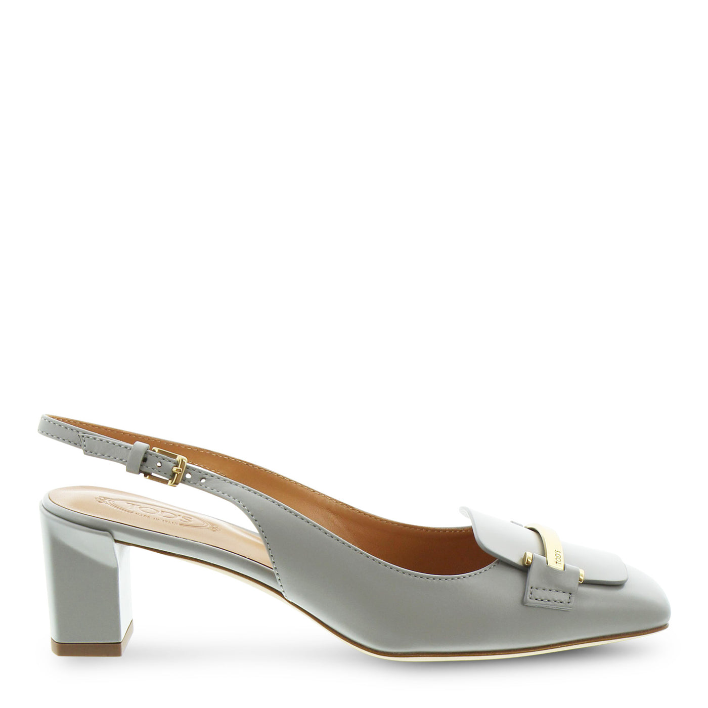 Slingback Pumps aus Leder