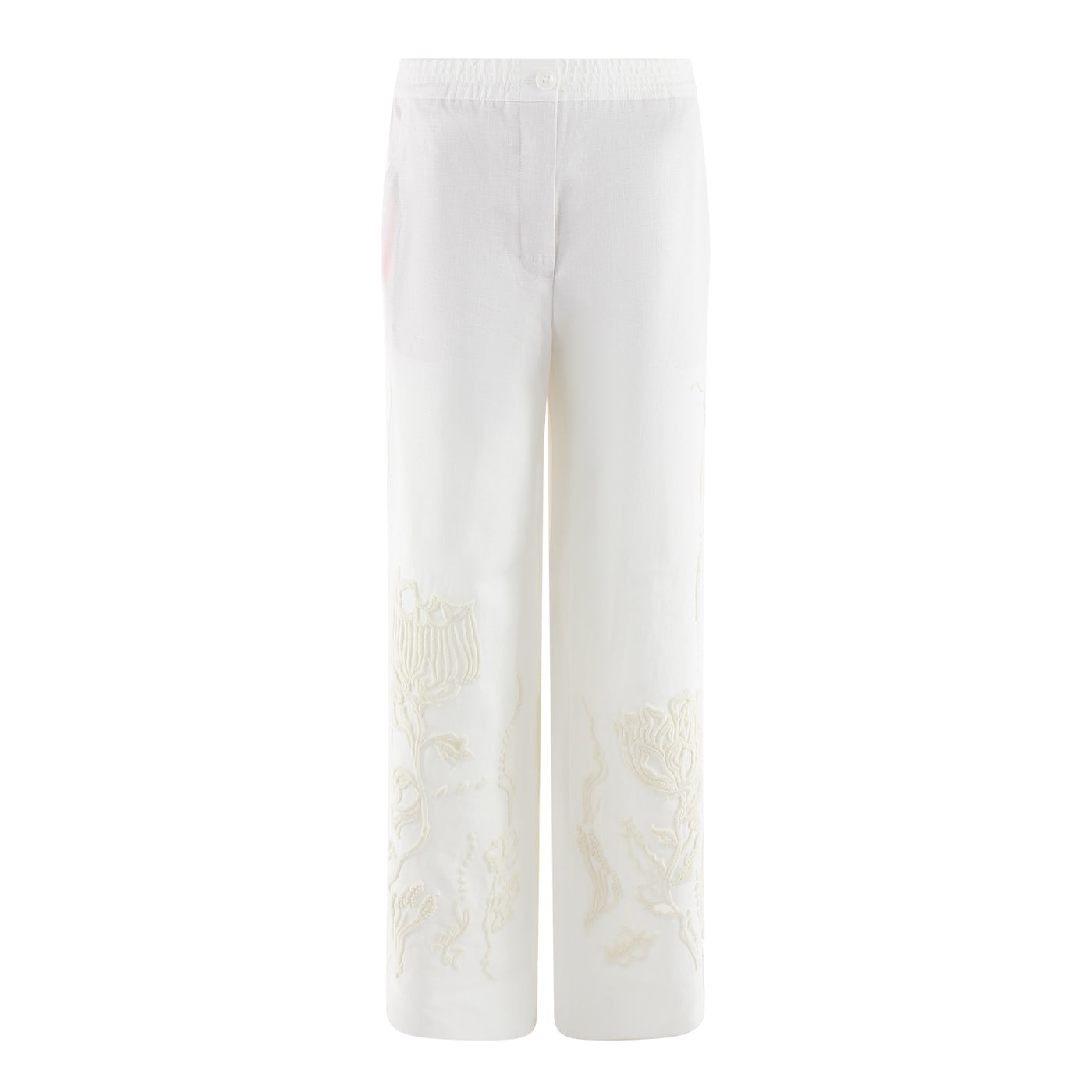 Hose Embroidered Beauty aus Leinen