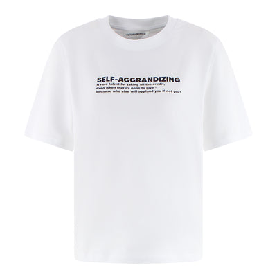 Slogan T-Shirt aus Baumwolle
