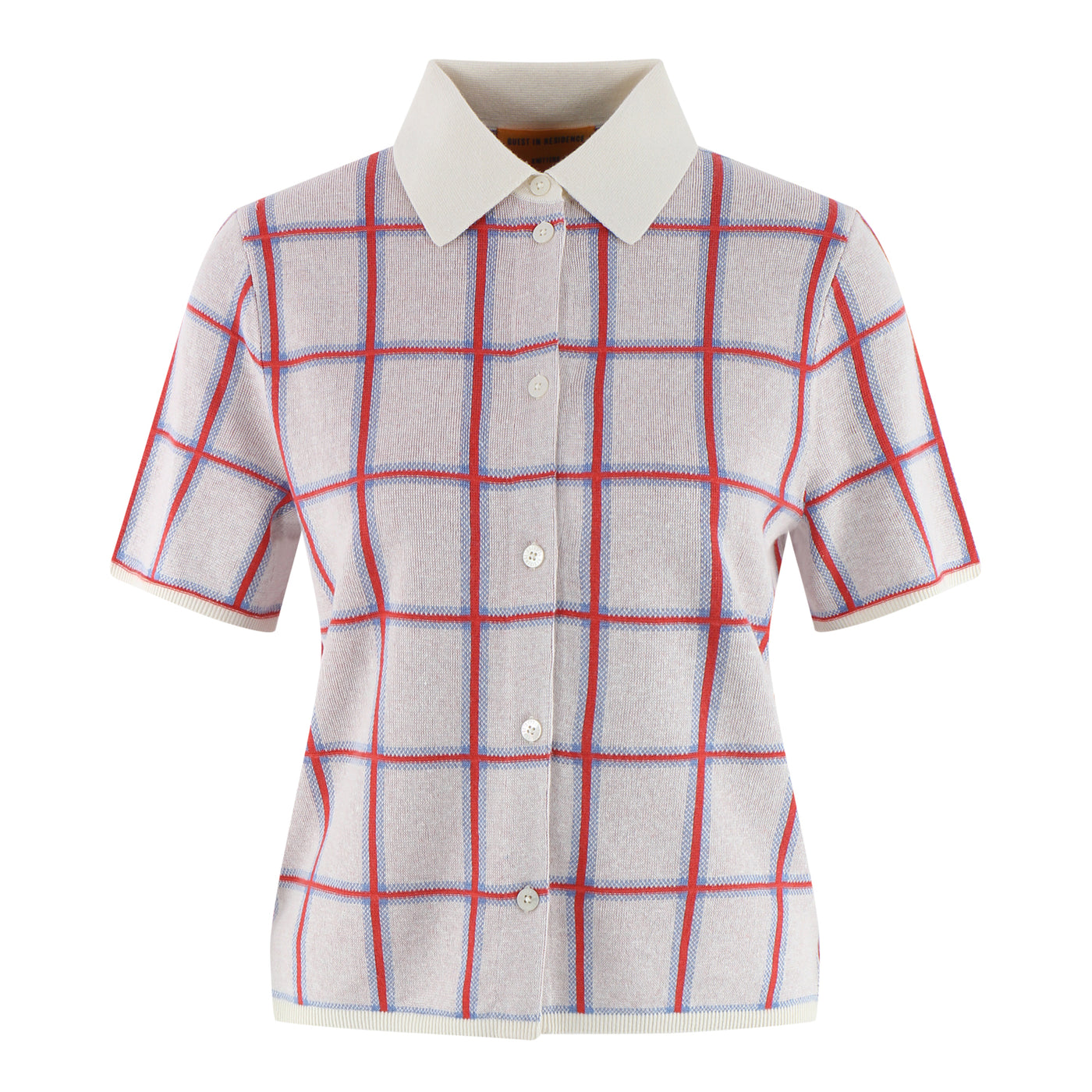 Top Picnic Plaid aus Seidenmix