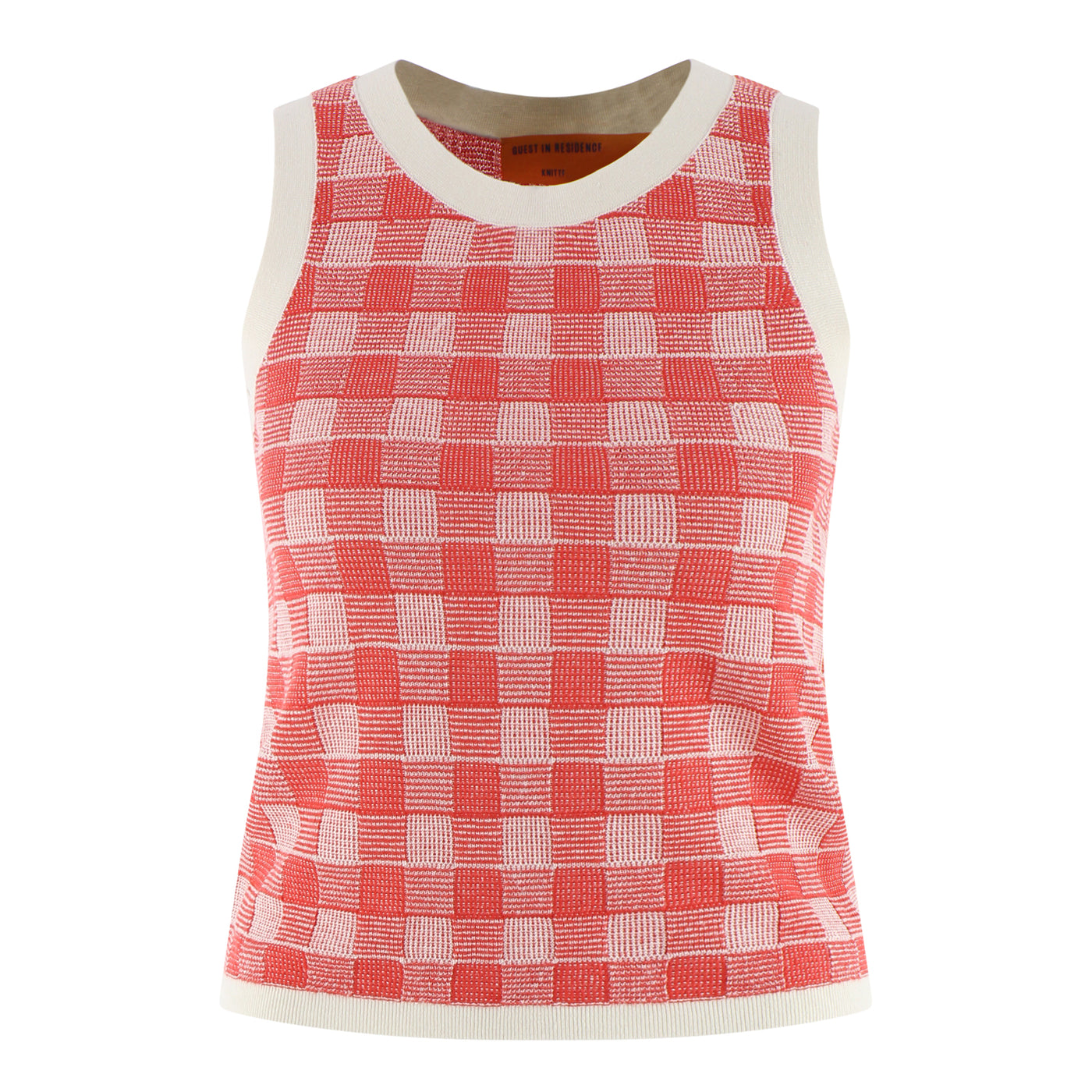 Tank Top Gingham aus Seidenmix