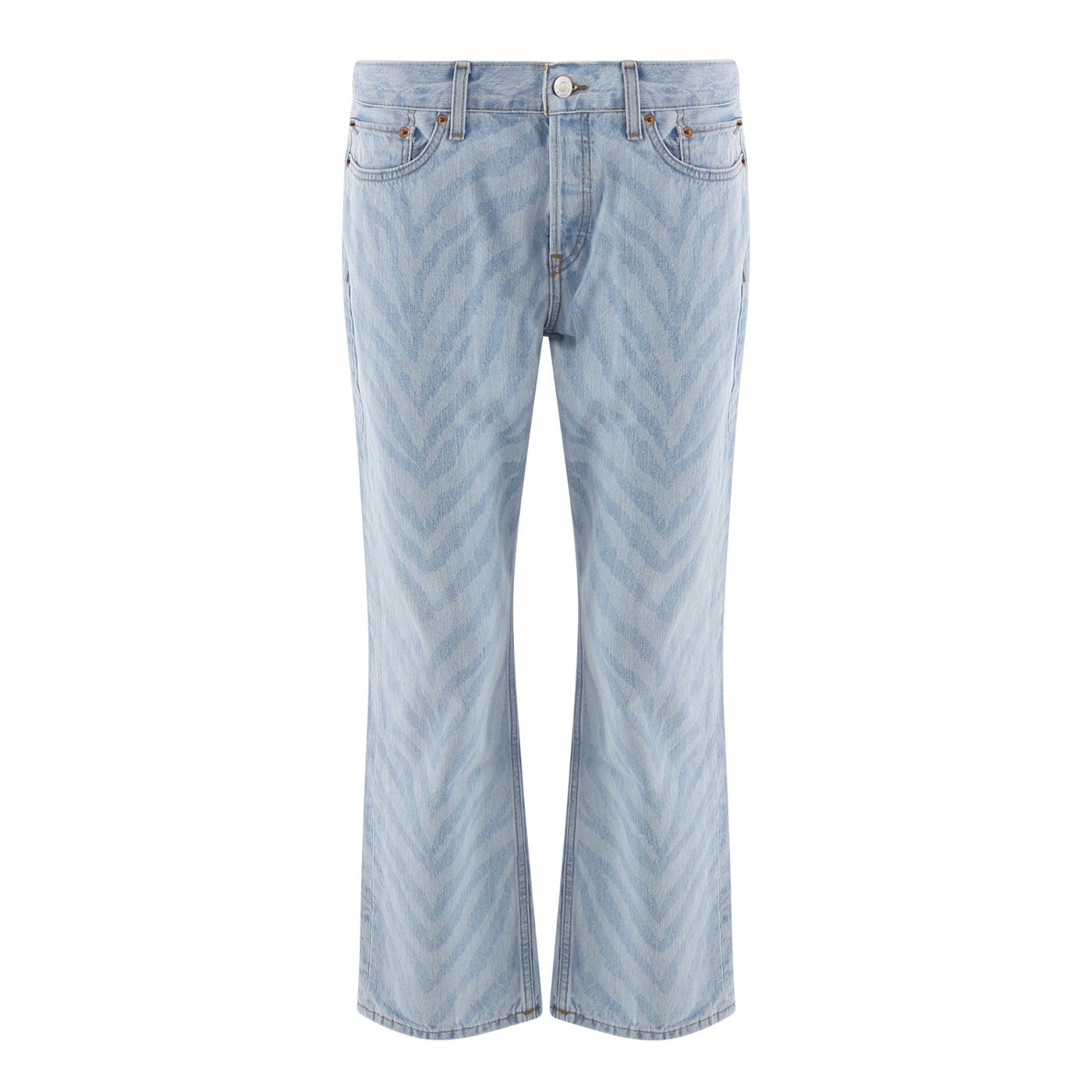 Jeans Easy Straight Crop aus Baumwolle