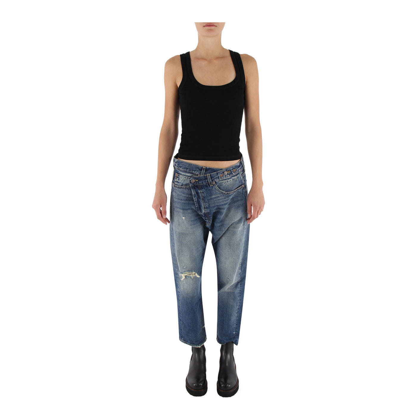 Crossover Jeans aus Baumwolldenim