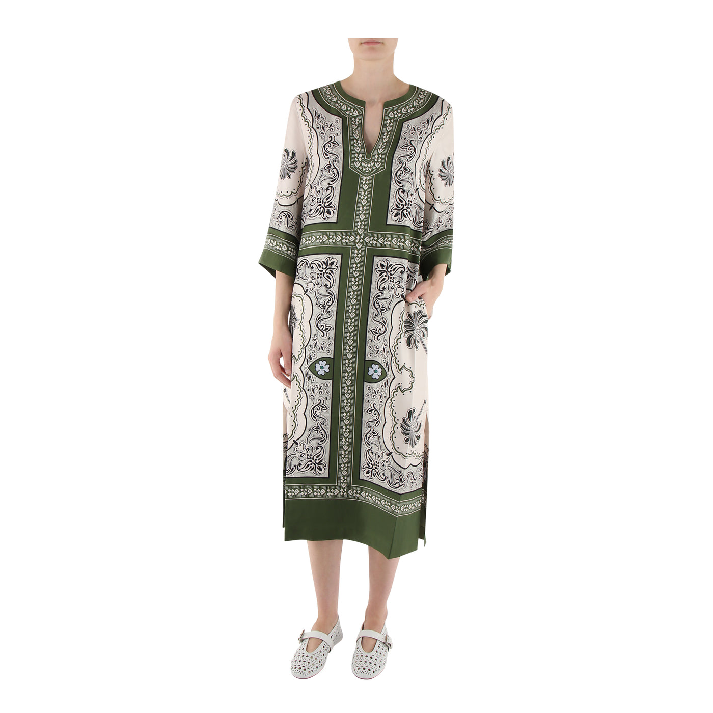 Kleid Kaftan aus Seide