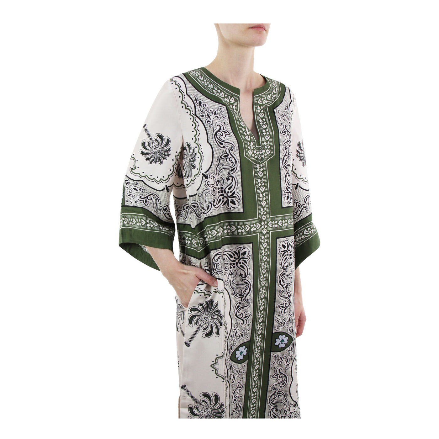 Kleid Kaftan aus Seide