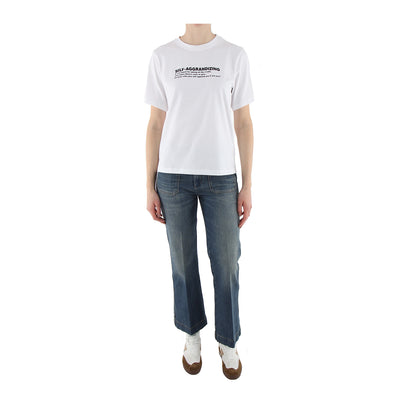 Slogan T-Shirt aus Baumwolle