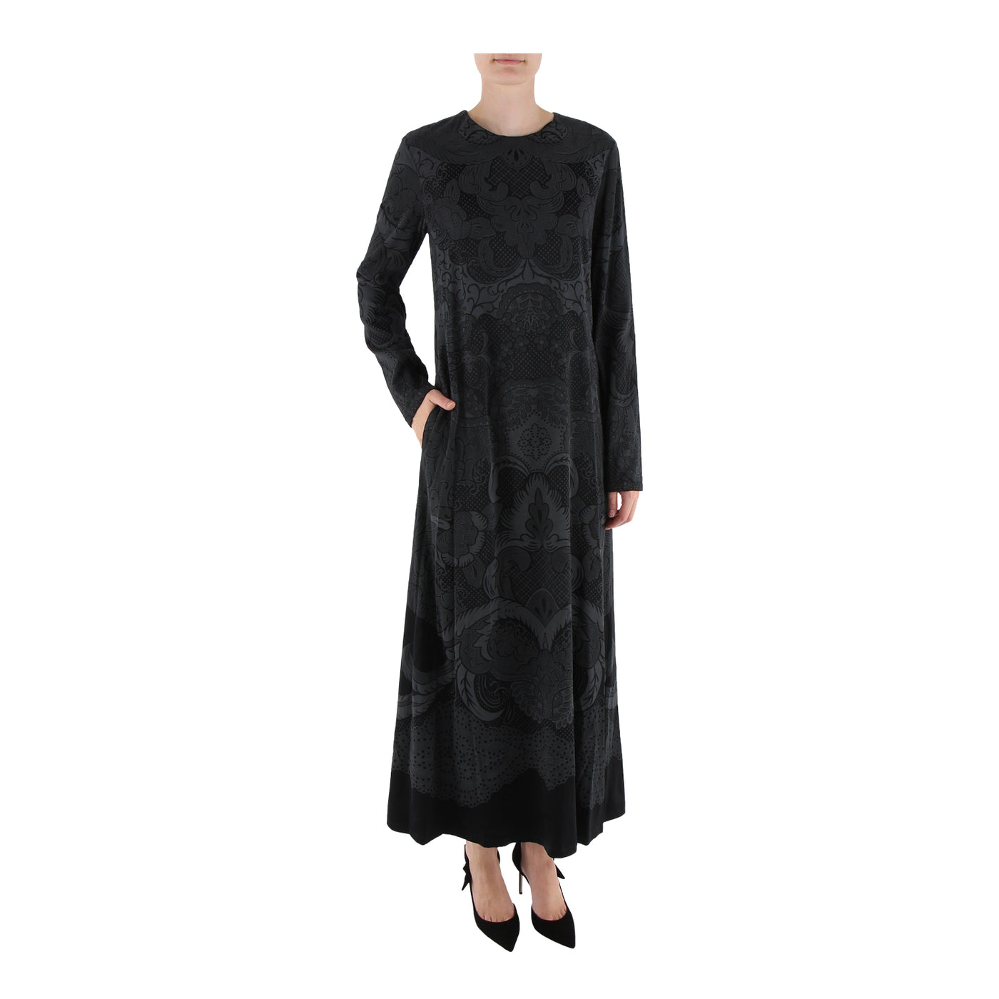 Kleid Long Sleeve Swing aus Viskose