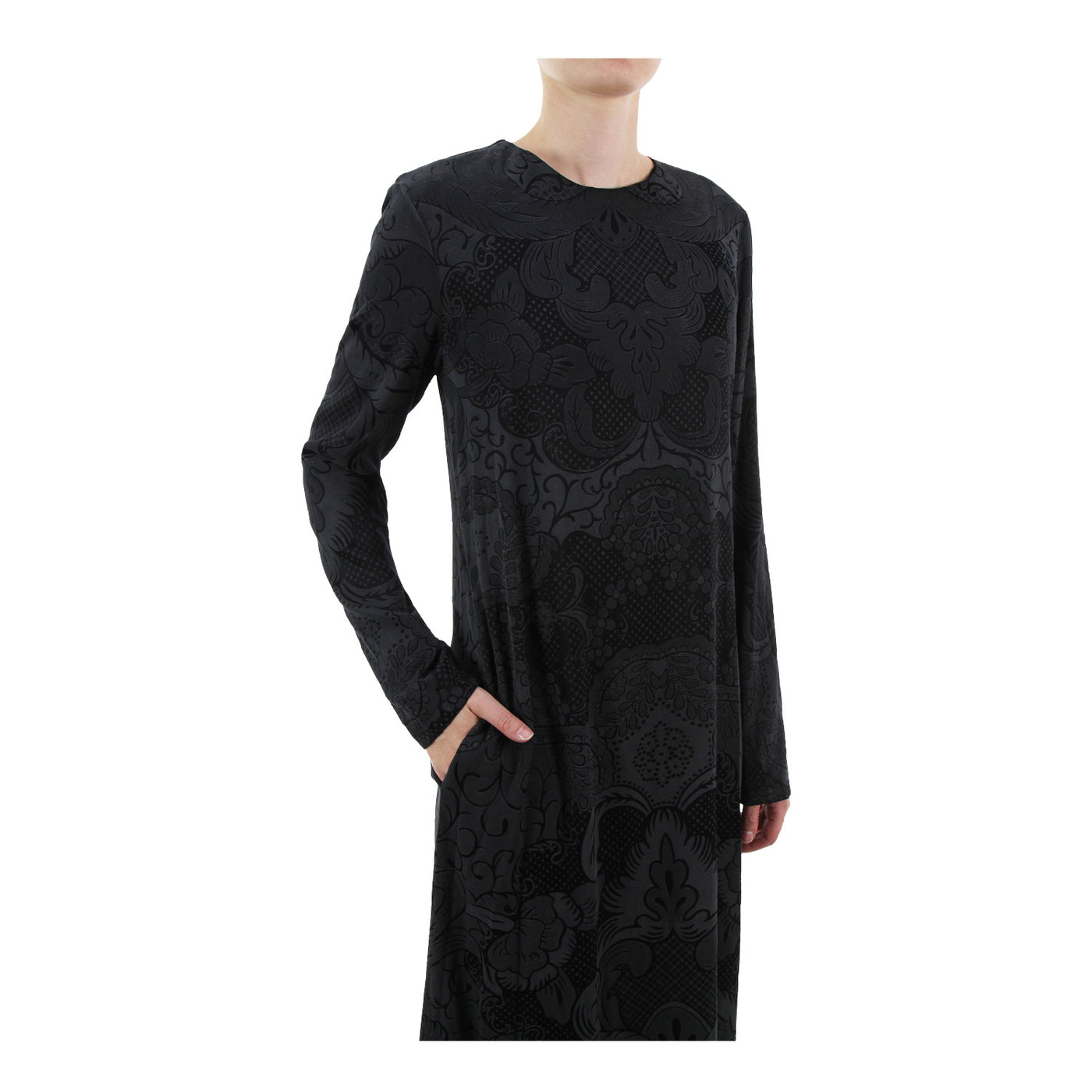 Kleid Long Sleeve Swing aus Viskose