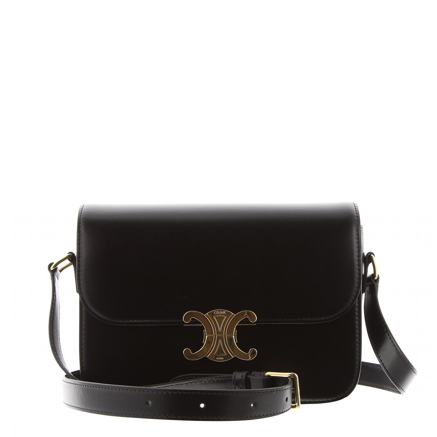 Schultertasche Medium Triomphe Shiny Calfskin