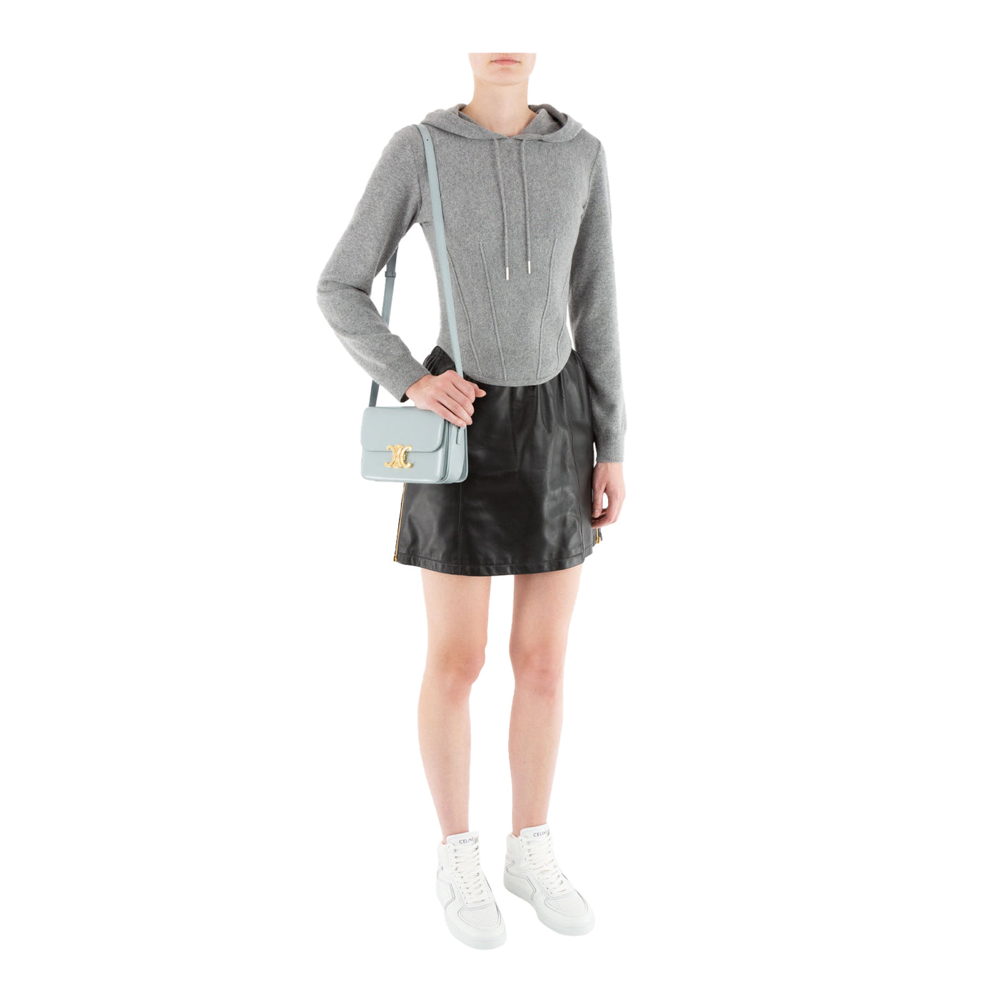 Korsett-Hoodie aus Cashmere