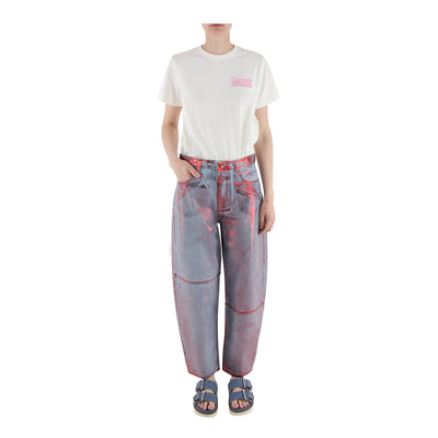 High-Rise Jeans Red Foil Stray aus Baumwolle