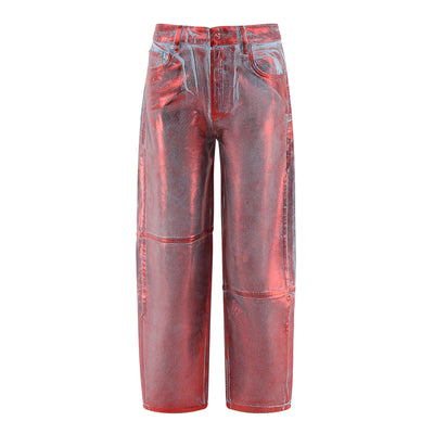 High-Rise Jeans Red Foil Stray aus Baumwolle